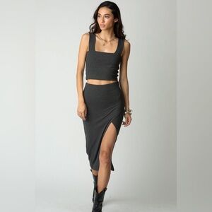 Stillwater The Crossfire Skirt in Charcoal in Size Large